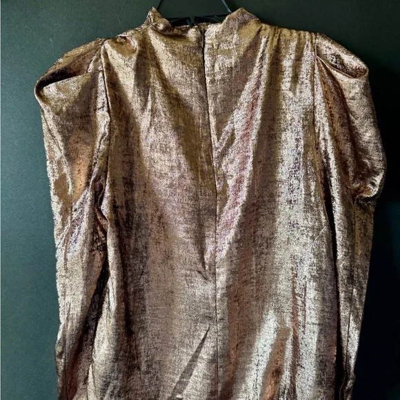 Metallic Brown/copper Long Sleeve Top - Picture 2 of 6